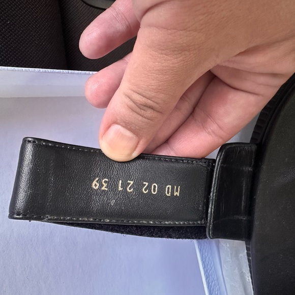 Dior Black Sandals with Gold Accents - Picture 4 of 7